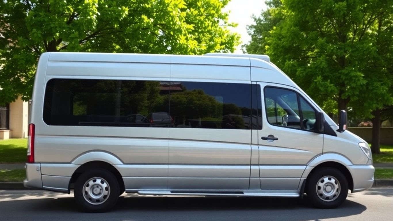Modern minibus ready for hire in Slough.