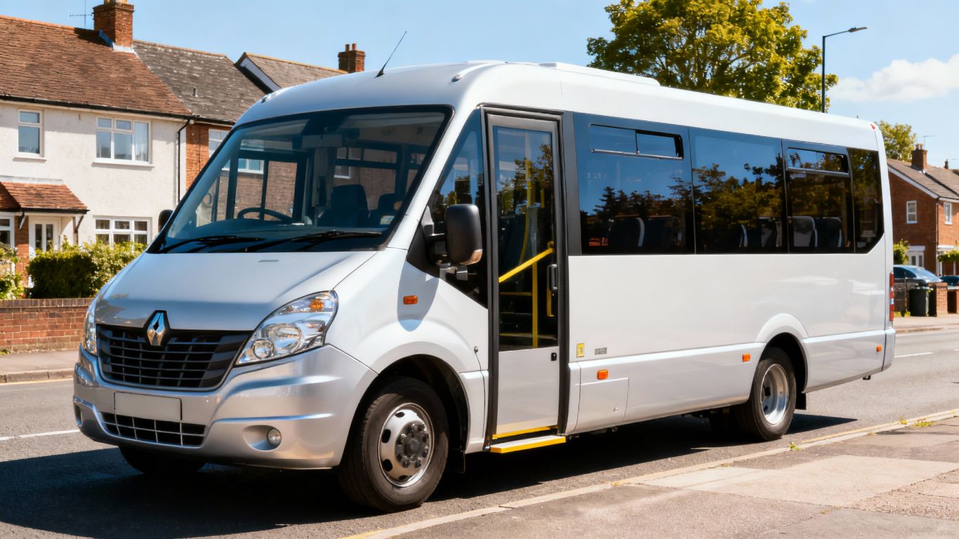 Mini bus parked on a street in Slough