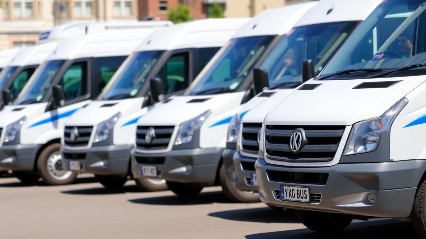Minibus hire vehicles parked in Slough